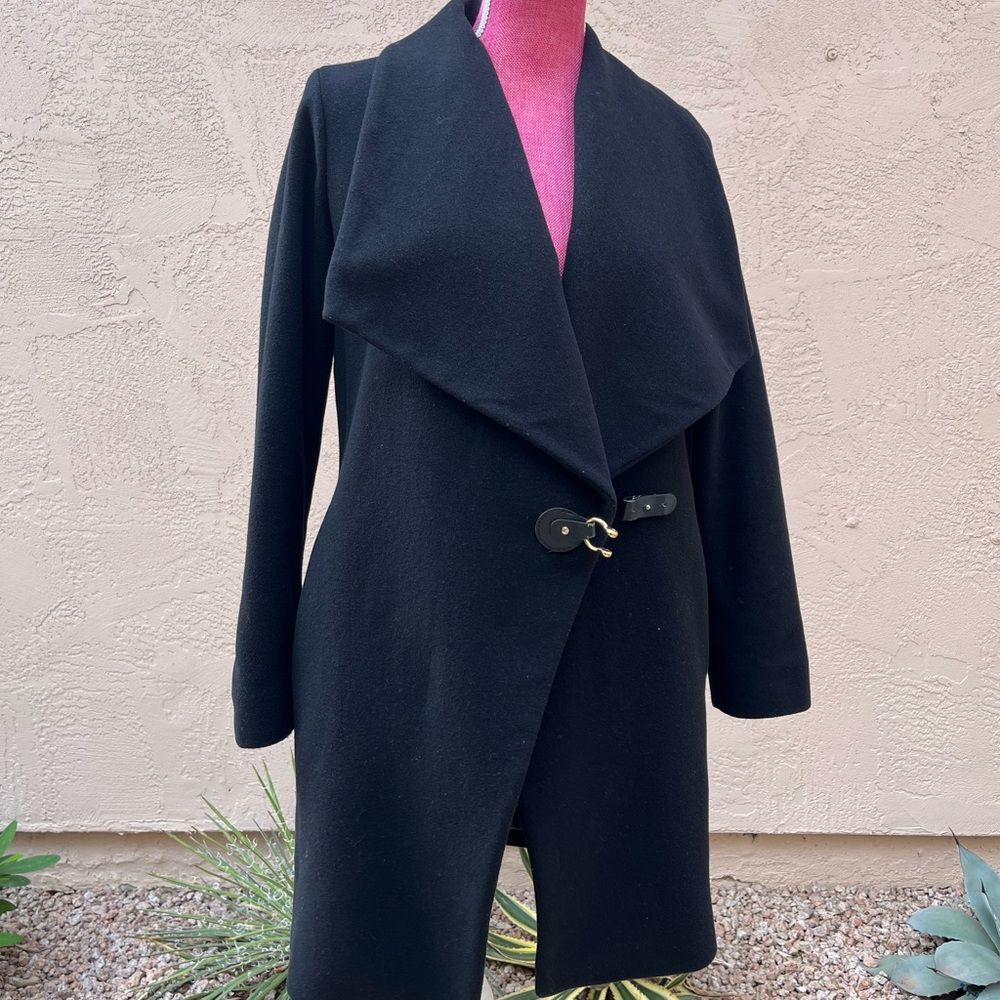 Ralph Lauren Black Wool Blend Coat